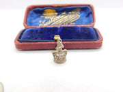 Sterling Silver Royal Crown Charm Pendant Vintage c1970