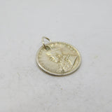 George V Sterling Silver Indian 2 Annas Coin Charm Pendant Antique 1917
