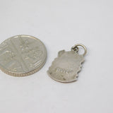 Sterling Silver Enamel Weston Super Mare Charm Pendant Vintage c1970