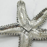 Large Sterling Silver Starfish Form Medallion Pendant Vintage c1970s