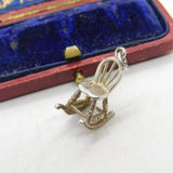 Sterling Silver Rocking Chair Charm Pendant Vintage c1970