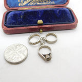 Sterling Silver Wedding & Engagement Ring Charm Pendant Vintage c1970