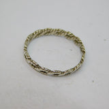Sterling Silver Flat Braid Design Dress Band Ring Vintage c1970 Size M
