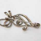 20th Century 800 Silver Marcasite Set Floral Spray Brooch Antique c1920