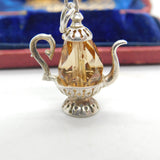 Sterling Silver & Citrine Paste Water Jug Charm Vintage c1970