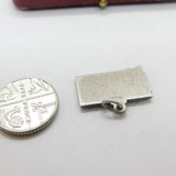 Sterling Silver South Dakota USA Charm Pendant Vintage c1970