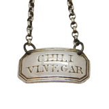 George III Sterling Silver 'Chili Vinegar' Sauce Ticket Antique c1790s