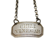 George III Sterling Silver 'Chili Vinegar' Sauce Ticket Antique c1790s