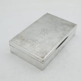 20th Century Hong Kong Sterling Silver Cigarette Box Antique c1930s Wai Kee