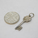 Sterling Silver 21st Birthday Key Charm Pendant Vintage c1970