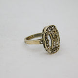 Sterling Silver Marcasite Art Deco Dress Ring Antique c1930 Size K