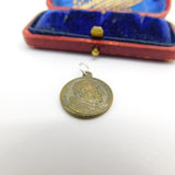 Base Metal Papal French Roman Catholic Medallion Charm Pendant Vintage c1970