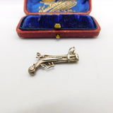 Sterling Silver Blunderbuss Gun Charm Pendant Vintage c1970