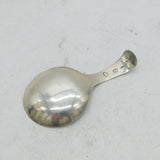 George III Sterling Silver Check Pattern Tea Caddy Spoon Antique 1810 Birmingham