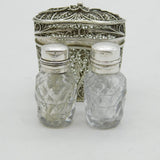 George III Filigree Sterling Silver Double-Scent Bottle Box Antique c1780s