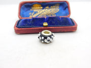 Sterling Silver and Coloured Glass Floral Bead Charm Pendant Vintage c1970