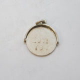 Sterling Silver I Love You Spinner Charm Pendant Vintage c1970s