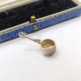 Sterling Silver Long Handle Saucepan Charm Pendant Vintage c1970