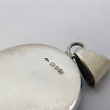 Sterling Silver Large Labradorite Drop Pendant Vintage 1976 London