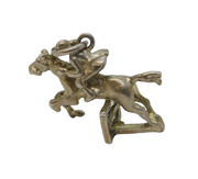 Sterling Silver Horse Show Jumping Charm Pendant Vintage c1970s