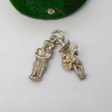 Sterling Silver Spanish Flamenco Dancing Charm Pendant Vintage c1970