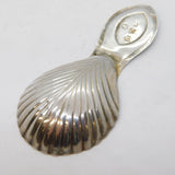 George III Sterling Silver Leaf Bowl Tea Caddy Spoon Antique 1792 Sheffield