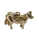 Sterling Silver Cow Charm Pendant Vintage c1970