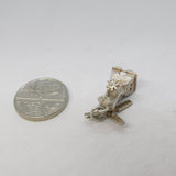 Sterling Silver Windmill Charm Pendant Vintage c1970