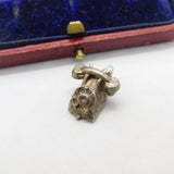 Sterling Silver Old Fashioned Telephone Charm Pendant Vintage c1970