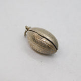 Sterling Silver Opening Rubgy Ball With Scrum Charm Pendant Vintage c1970s