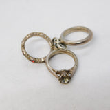 Sterling Silver Wedding & Engagement Ring Charm Pendant Vintage c1970