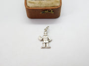 Sterling Silver Policeman with Big Hand Charm Pendant Vintage c1970