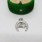 Sterling Silver Horseshoe Charm Pendant Vintage c1970