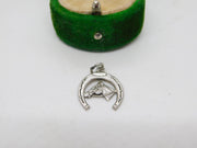 Sterling Silver Horseshoe Charm Pendant Vintage c1970
