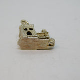 Sterling Silver Bride & Groom Wedding Opening Church Charm Pendant Vintage c1970
