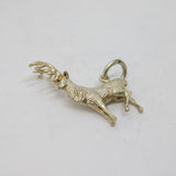 Sterling Silver Stag Deer Charm Pendant Vintage c1970
