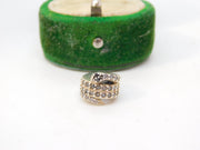 Sterling Silver Paste Set Snake Serpent Charm Pendant Vintage c1970