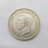 King George VI .500 Silver Half Crown Coin Antique 1945 Very Fine Condition