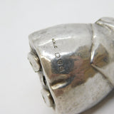 Sterling Silver Celluloid Little Red Riding Hood Baby Rattle & Teether Vintage