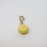 Sterling Silver Burger Clip On Charm Pendant Vintage c1970