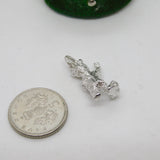 Sterling Silver Dancing Bear Charm Pendant Vintage c1970