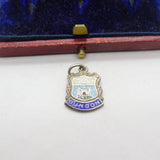 Sterling Silver and Enamel Dunoon Travel Shield Charm Pendant Vintage c1970