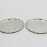 Georg Jensen Pair of Sterling Silver Glass Coasters No. 510 Antique c1930s