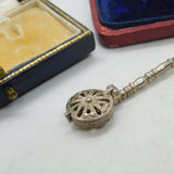 Sterling Silver Victorian Bed Warmer Charm Pendant Vintage c1970
