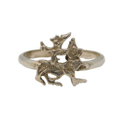 Sterling Silver Studio Dragon Form Dress Ring Vintage c1970s
