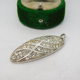 Sterling Silver Spinel Set Drop Charm Pendant Vintage c1970