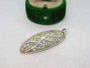 Sterling Silver Spinel Set Drop Charm Pendant Vintage c1970