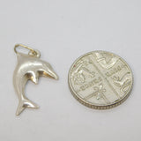 Sterling Silver Dolphin Charm Pendant Vintage c1970