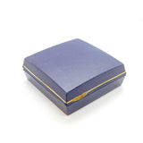 Antique Blue Faux Leather Jewellery Box 'Cozens of Taunton' Art Deco c1940