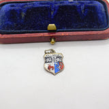 Sterling Silver and Enamel Killarney Travel Shield Charm Pendant Vintage c1970